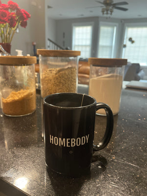 Homebody Black Mug